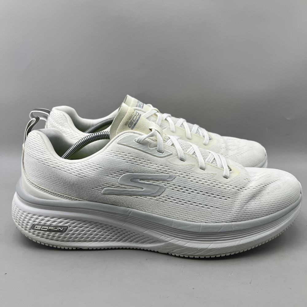 Skechers Go Run Elevate 2.0 Sneakers Men Size 13 White Comfort Cushion Low Shoes